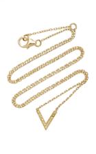 Sabine Getty Gold V Necklace With Yellow Sapphire