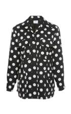 Rebecca De Ravenel Field Polka-dot Silk Twill Jacket
