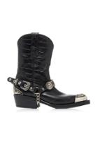 Zeynep Aray Leather Midi Cowboy Boots