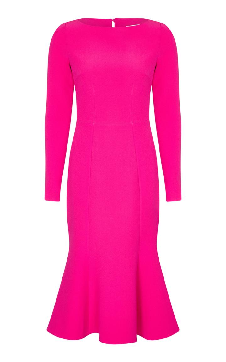 Safiyaa Retha Cutout Peplum Crepe Dress