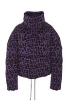 Apparis Paula Collared Leopard-print Faux Wool Puffer Jacket