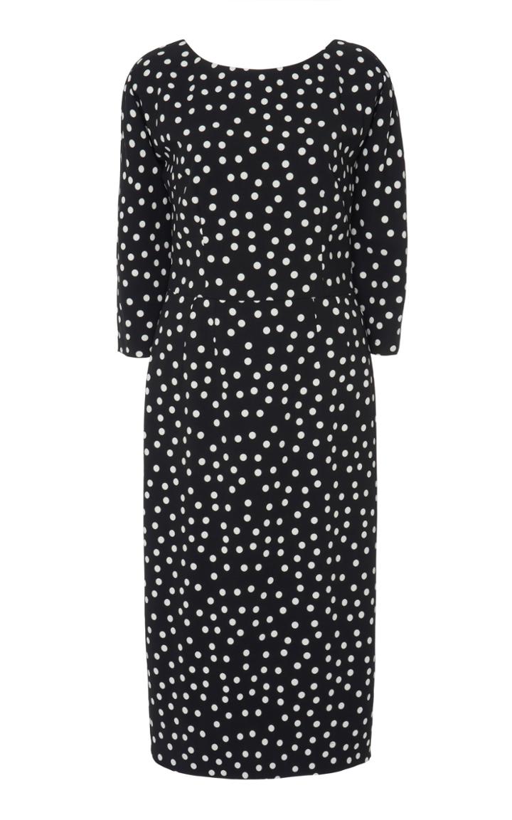 Dolce & Gabbana Polka-dot Stretch-crepe Midi Dress Size: 36