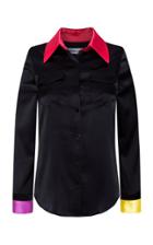 Adriana Iglesias Emile Colorblock Silk Satin Shirt