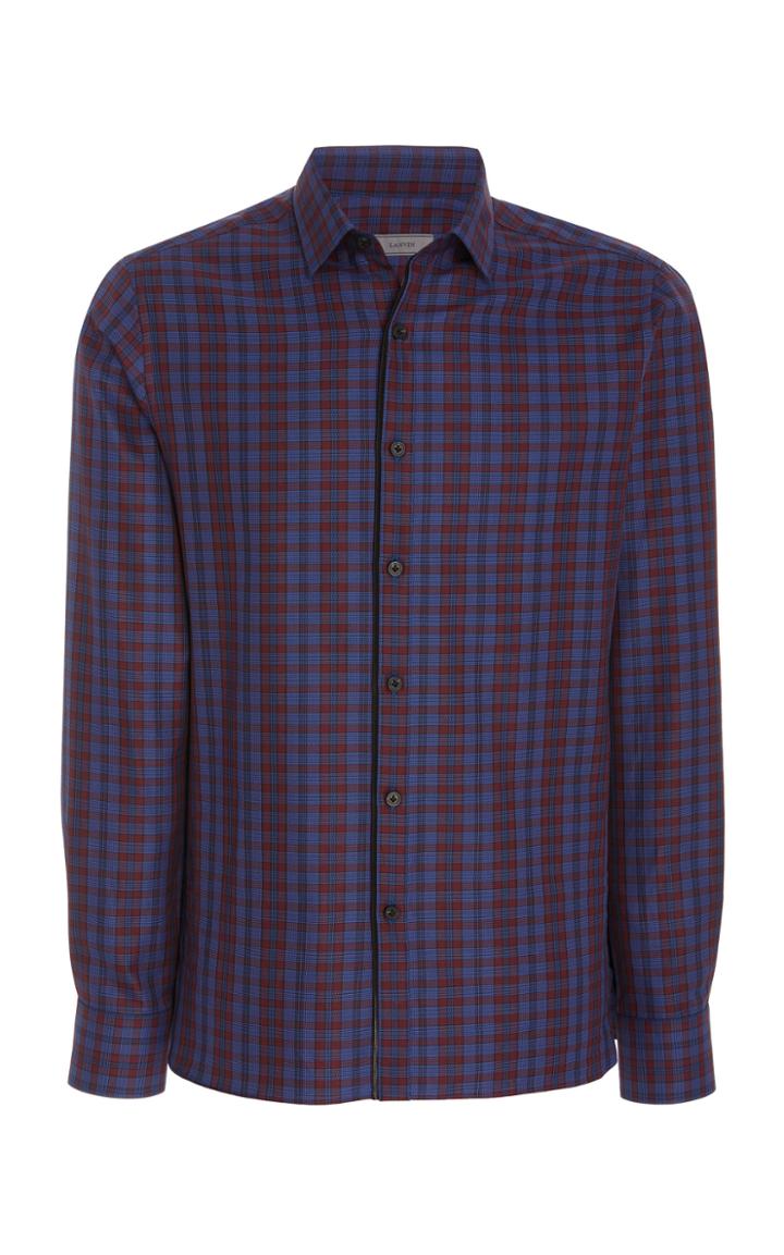 Lanvin Checked Cotton-poplin Shirt