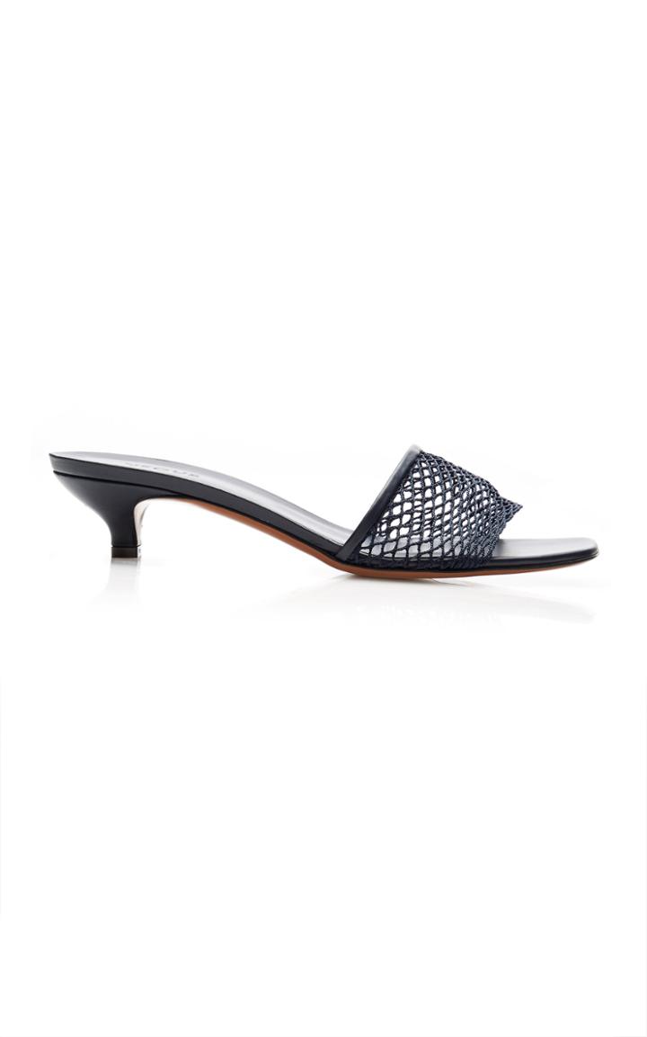 Neous Mesh Leather Slides