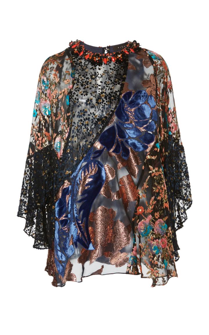 Biyan Jona Embellished Patchwork Tent Blouse