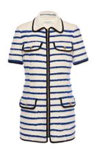 Moda Operandi Philosophy Di Lorenzo Serafini Contrast-trim Striped Boucl Mini Dress