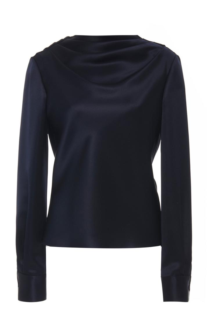 Moda Operandi Gabriela Hearst Bia Cowl-back Silk Blouse Size: 38