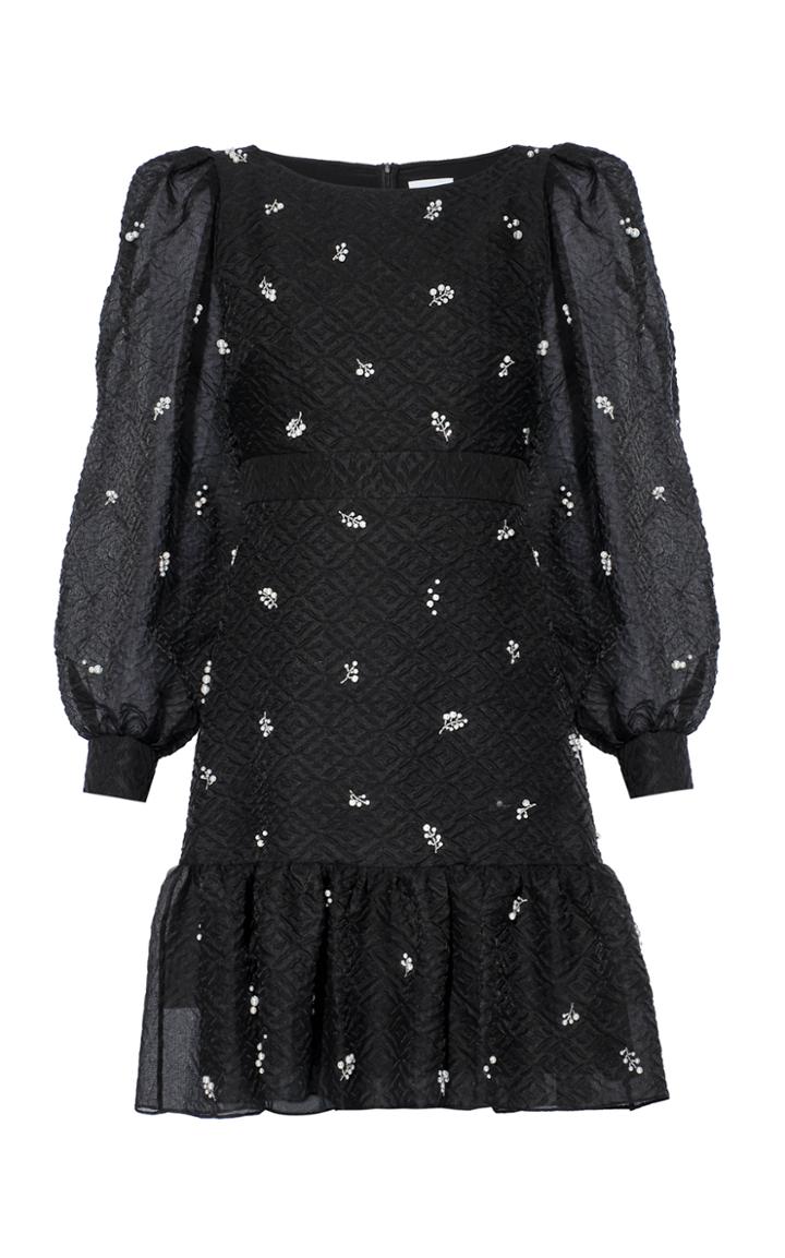 Moda Operandi Erdem Rydal Embellished Silk-blend Mini Dress
