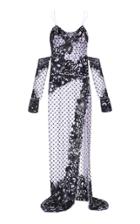 Balmain Embellished Cold-shoulder Maxi Dress