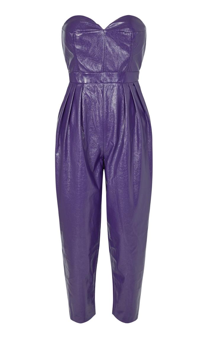 Moda Operandi Rotate Lana Faux Leather Strapless Jumpsuit