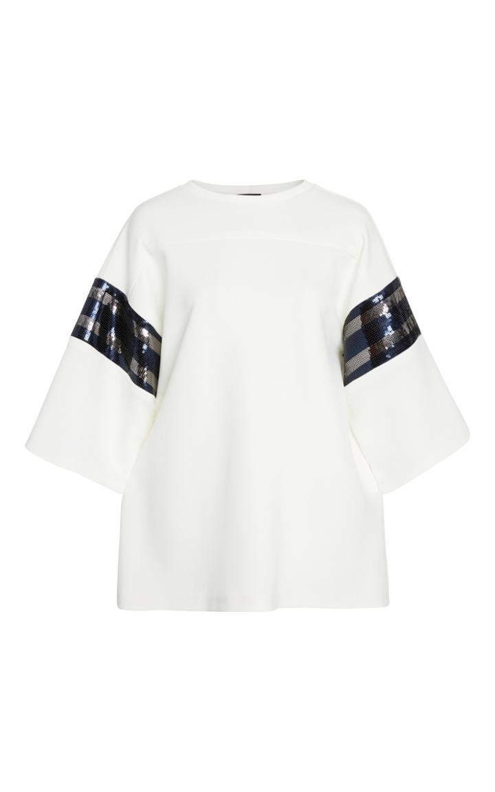 Cynthia Rowley Stripe Crepe T-shirt