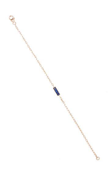 Walters Faith Rose Gold And Blue Sapphire Bar Bracelet