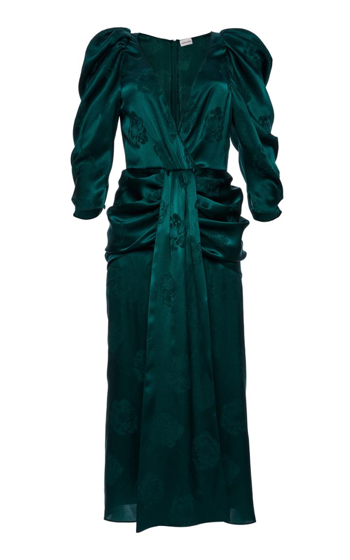 Magda Butrym Downey V-neck Silk Dress