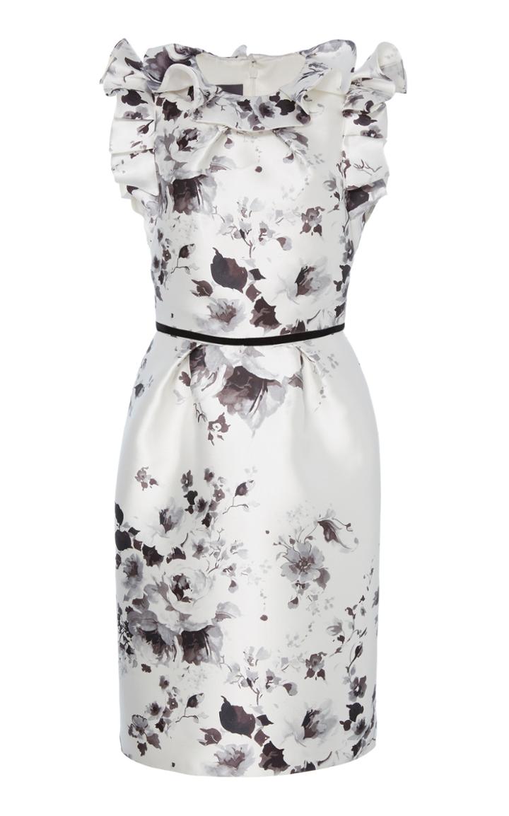 Monique Lhuillier Floral Printed Sheath Dress