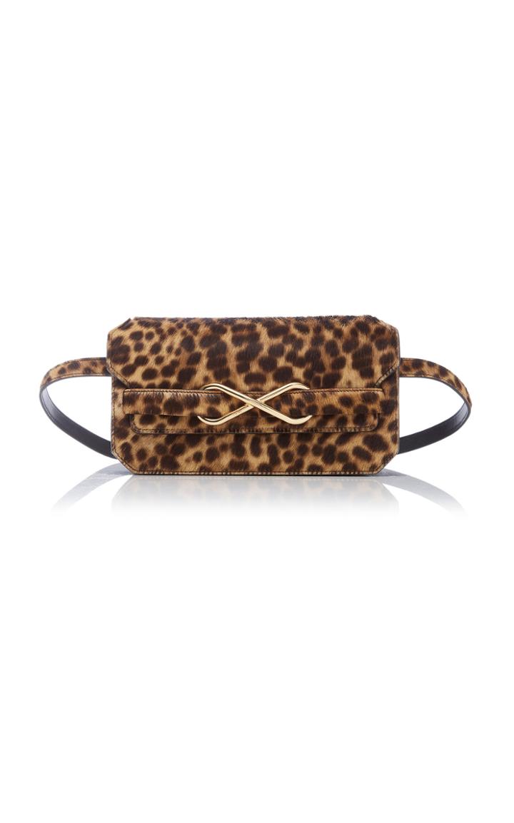 Cushnie Infinity Calf Hair Clutch With Belt