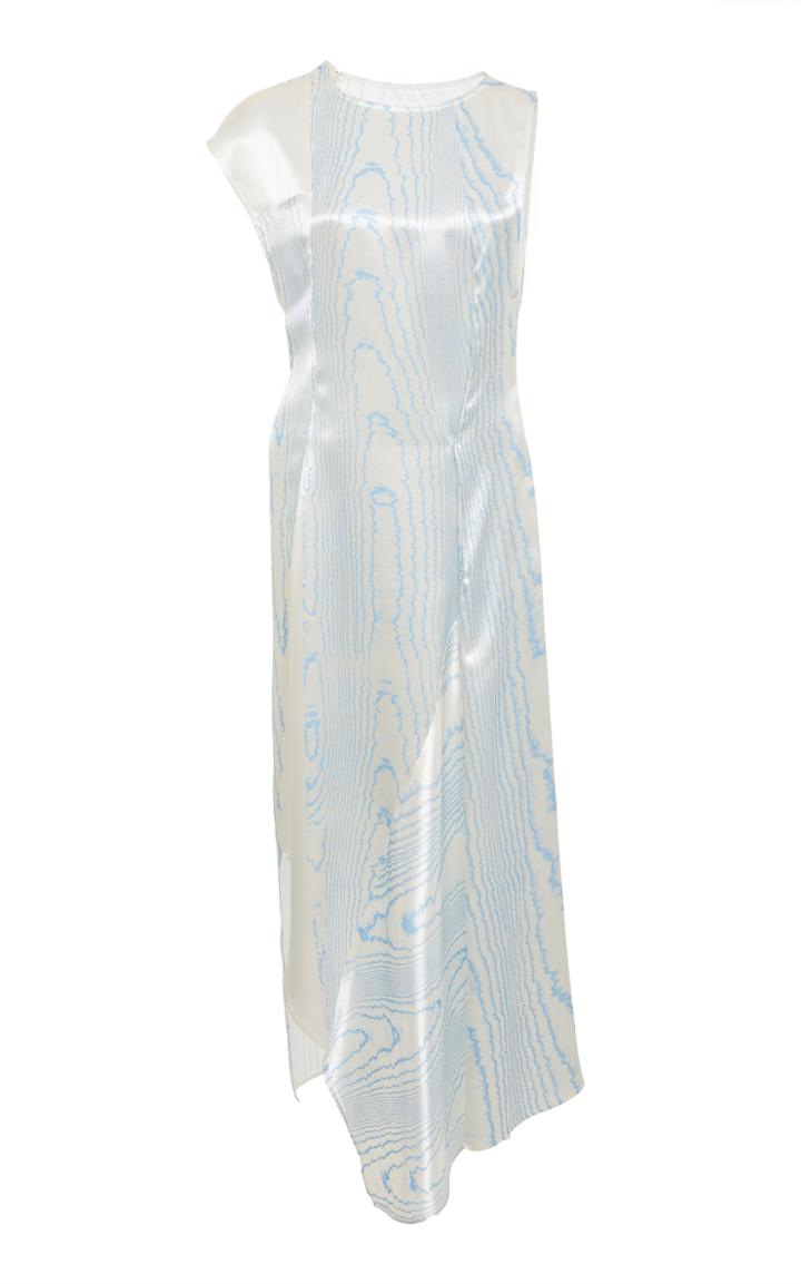 Victoria Beckham Satin Moire Print Dress