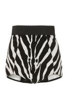 Moda Operandi Dolce & Gabbana Fitted Zebra Mini Shorts Size: 38