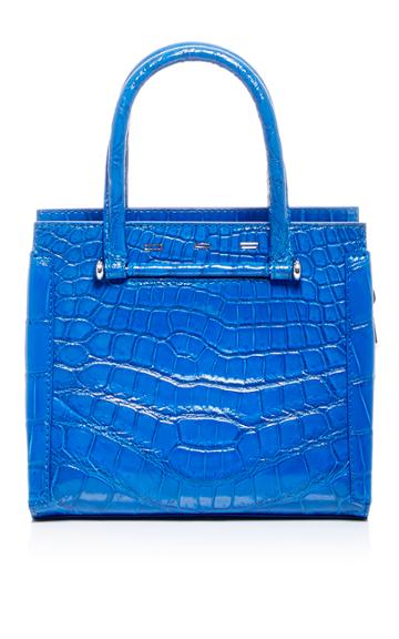 Vbh Blue Crocodile Capri Tote