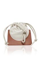 Yuzefi Pouchy Two-tone Leather Bucket Bag