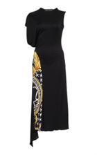 Versace Knee-length Satin Slit Dress