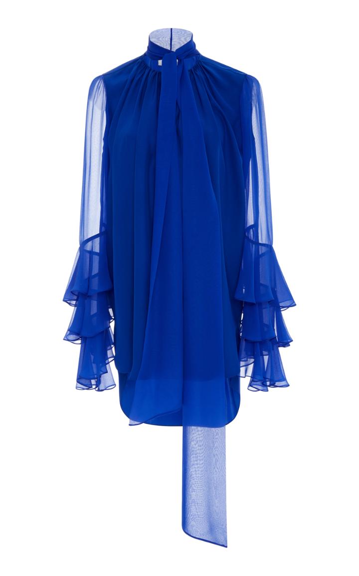 Prabal Gurung Tie Neck Tiered Blouse