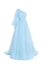 Moda Operandi Monique Lhuillier One-shoulder Tulle Gown