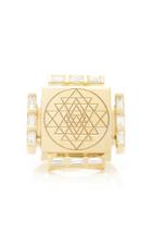 Ark Engraved Manifestation 18k Gold Diamond Pinky Ring