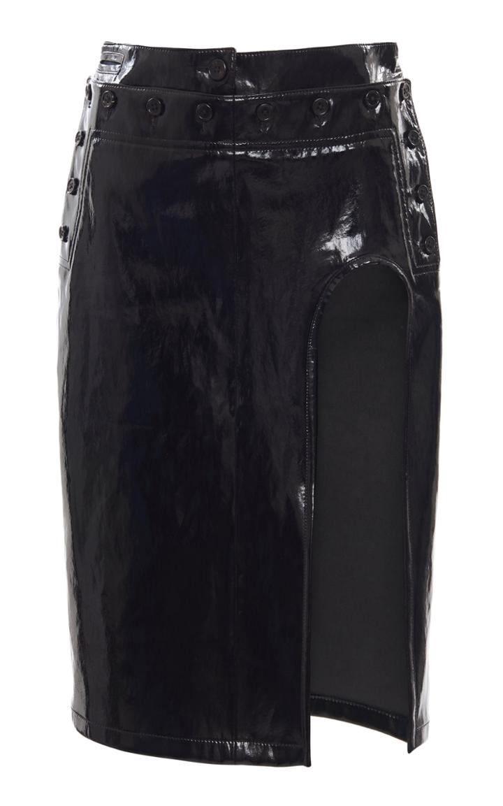 Moda Operandi Ann Demeulemeester Cutout Patent Leather Pencil Skirt Size: 34