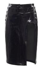 Moda Operandi Ann Demeulemeester Cutout Patent Leather Pencil Skirt Size: 34