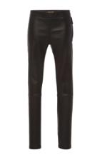 Roberto Cavalli Mid Rise Leather Leggings