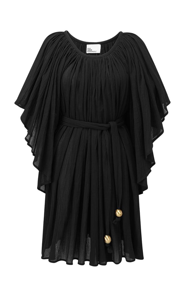 Lisa Marie Fernandez Belted Cotton-voile Mini Dress