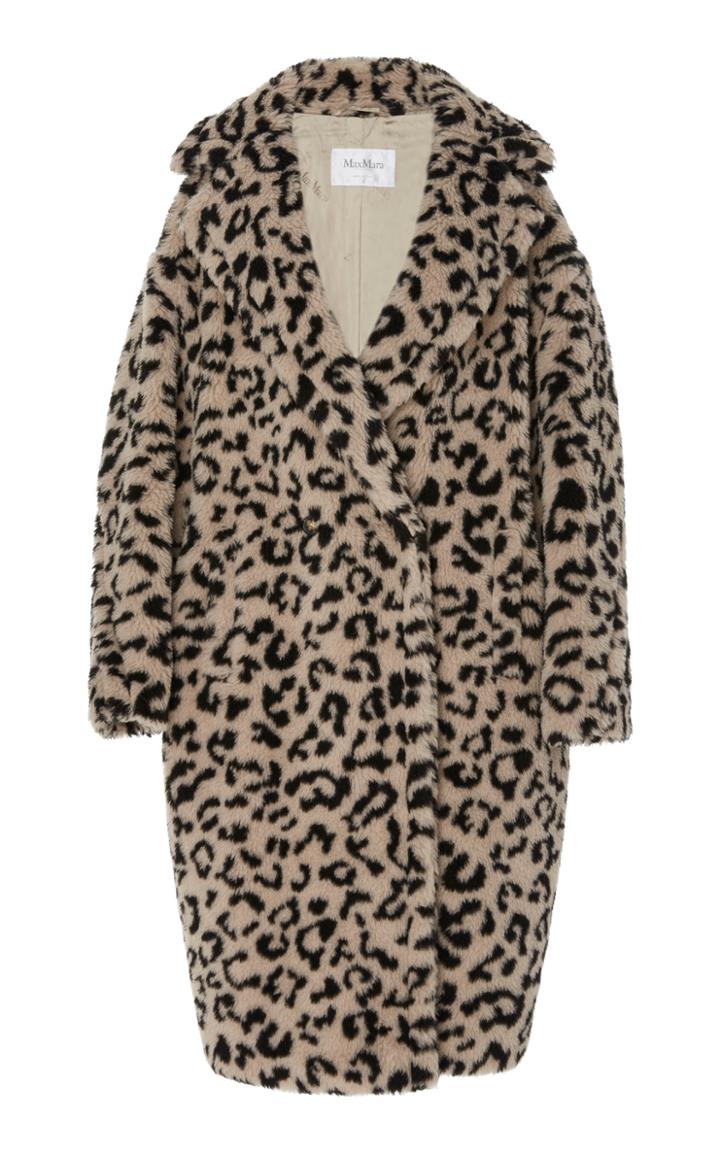 Max Mara Edy Oversized Leopard-print Faux Shearling Coat