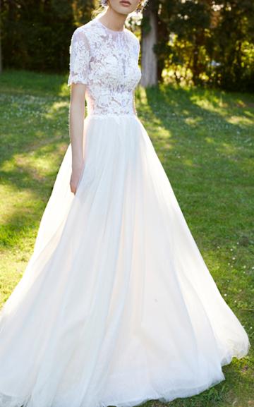 Costarellos Bridal Cordonne Lace Ballgown