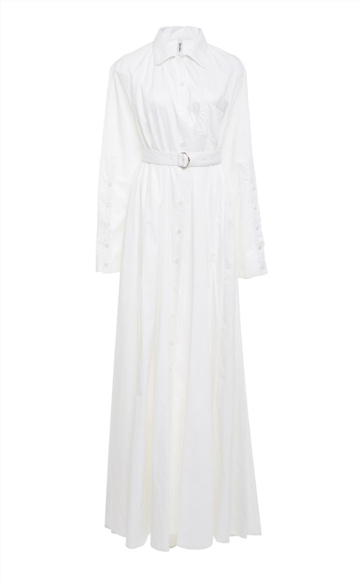 Adam Selman Floor Length Pijama Shirt Gown
