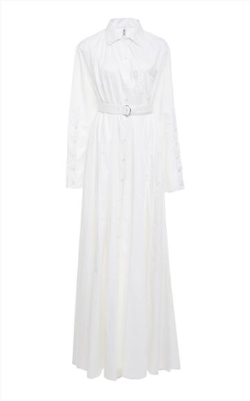 Adam Selman Floor Length Pijama Shirt Gown