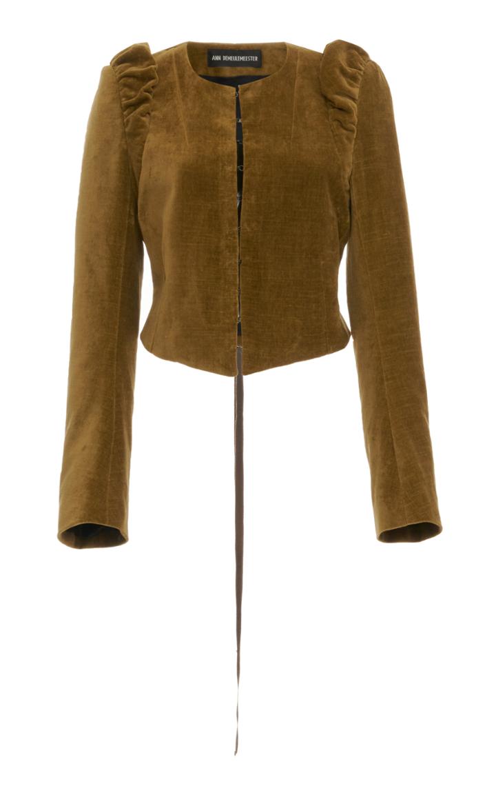Moda Operandi Ann Demeulemeester Puffed-shoulder Velvet Jacket