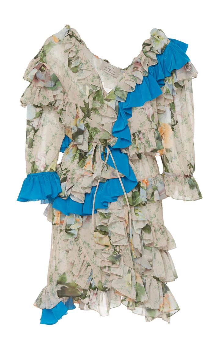 Moda Operandi Preen By Thornton Bregazzi Suzue Ruffled Floral-print Georgette Dress