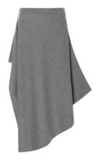 Jw Anderson Asymmetric Merino Wool Midi Skirt