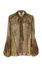 J. Mendel Metallic Textured Blouse