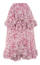 Amur Nita Floral-patterned Chiffon Midi Skirt