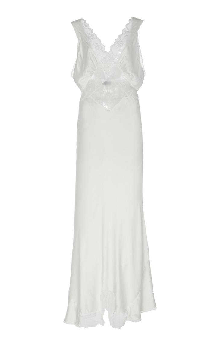 Sir The Label Aries Lace-trimmed Silk-satin Maxi Dress