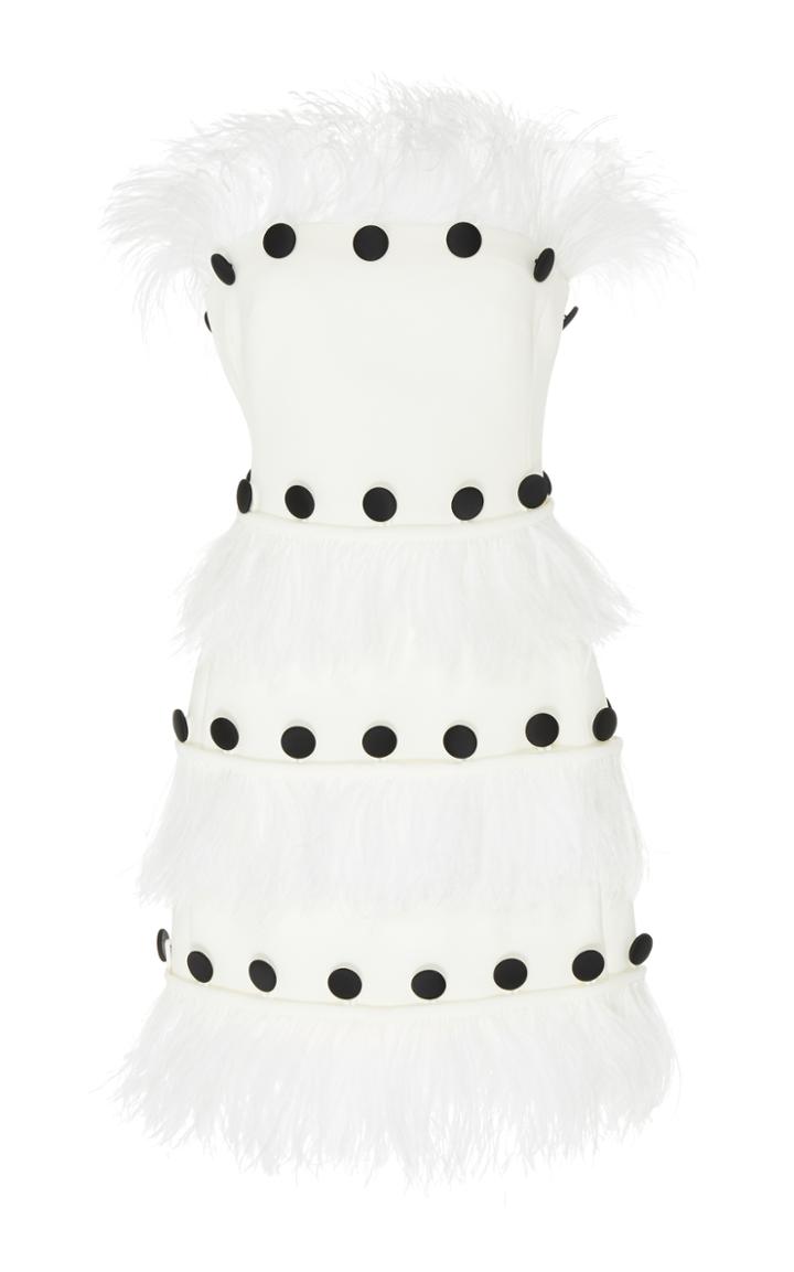 David Koma Feather Mini Dress