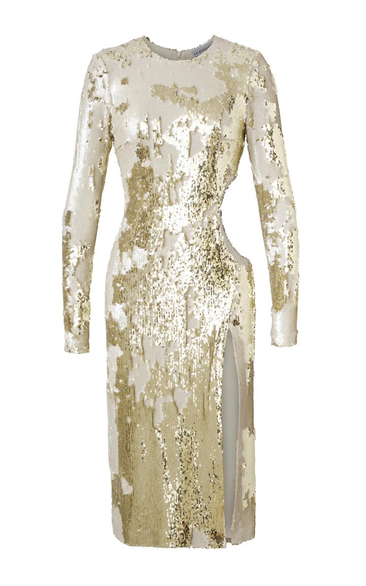 Kalmanovich Sequins Slit Dress