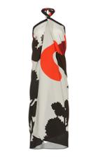 Martin Grant Sunrise Print Halter Neck Dress