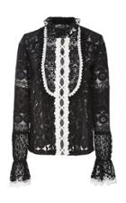 Anna Sui Rows Of Flowers Lace Blouse