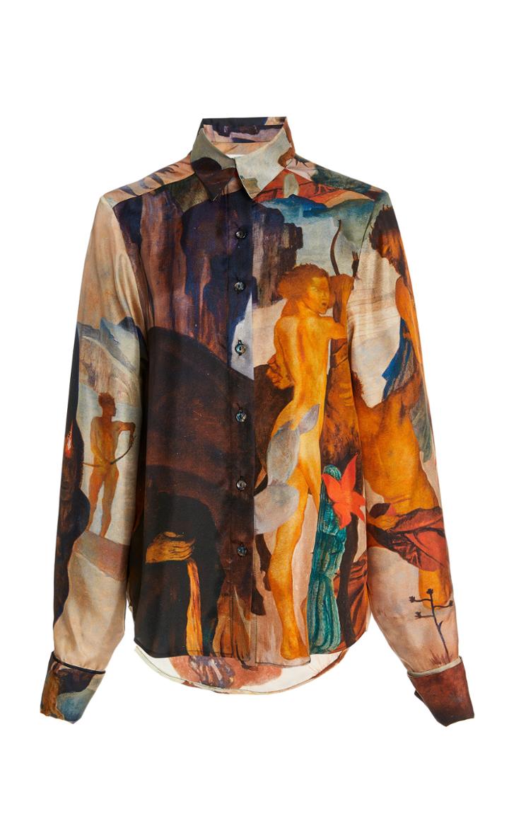 Moda Operandi Unttld Sena Printed Silk Shirt