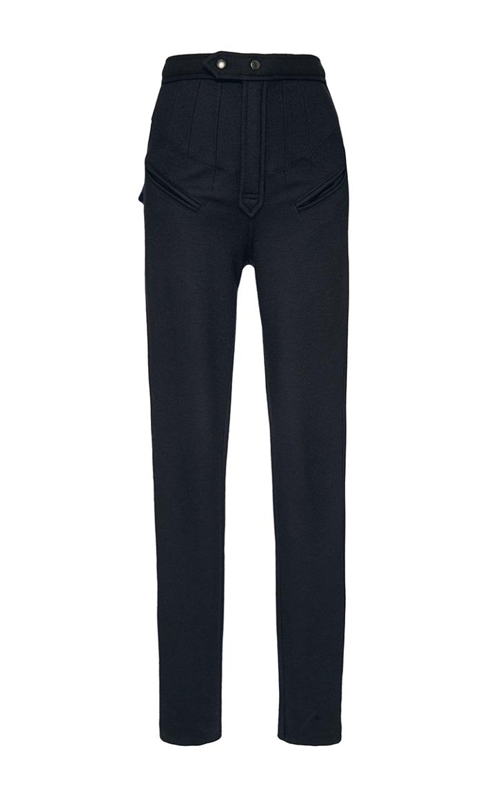 Isabel Marant Black Structured Melvil Leggings