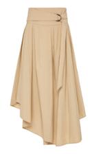 Brunello Cucinelli Cotton Poplin Asymmetric Hem Wrap Skirt