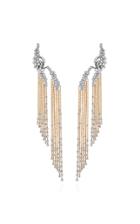 Mike Joseph White And Yellow Gold Chain Earring With White Diamonds